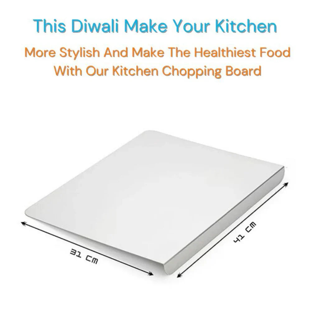 Stainless Steel Chopping Board & Kitchen Countertop - 41 x 31 Cm (Original Big Size) Diwali Special